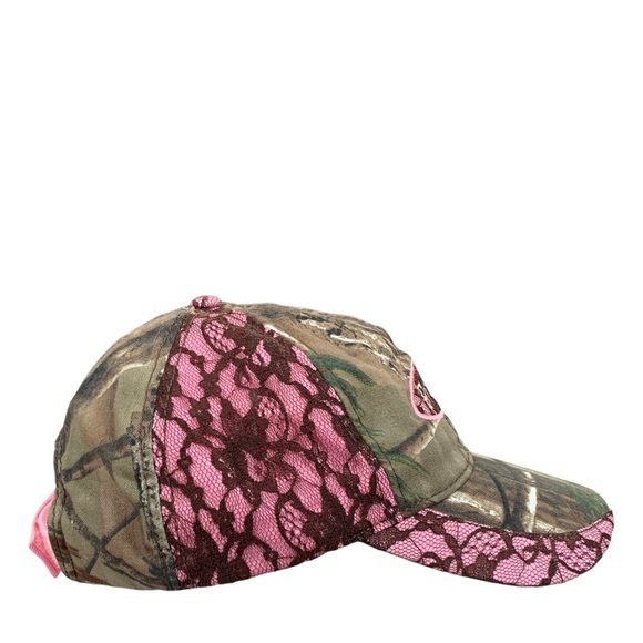 Primos Women's Green & Pink Camouflage & Lace Adjustable Strapback Hat - Picture 3 of 7